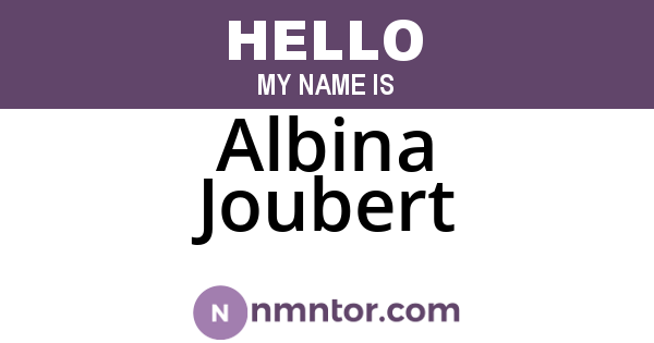 Albina Joubert