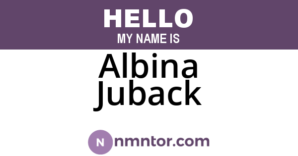 Albina Juback