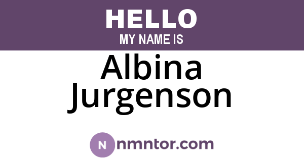 Albina Jurgenson