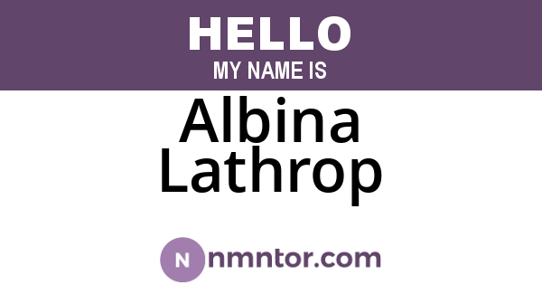Albina Lathrop
