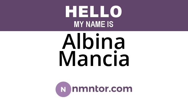 Albina Mancia