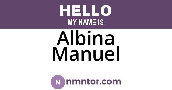 Albina Manuel