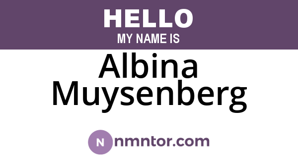 Albina Muysenberg