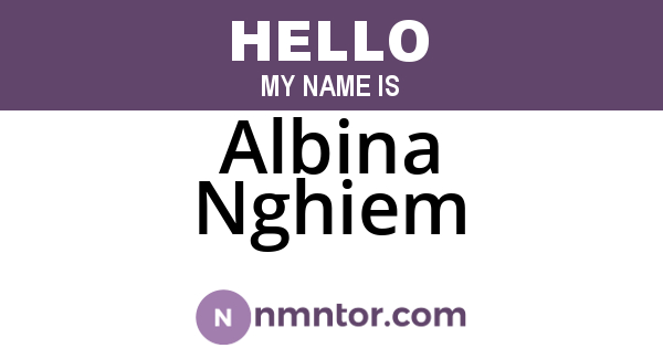 Albina Nghiem