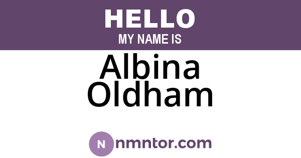 Albina Oldham