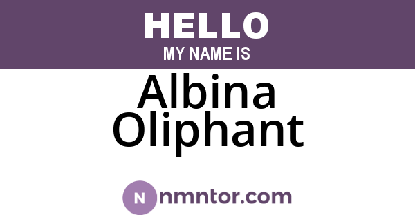 Albina Oliphant