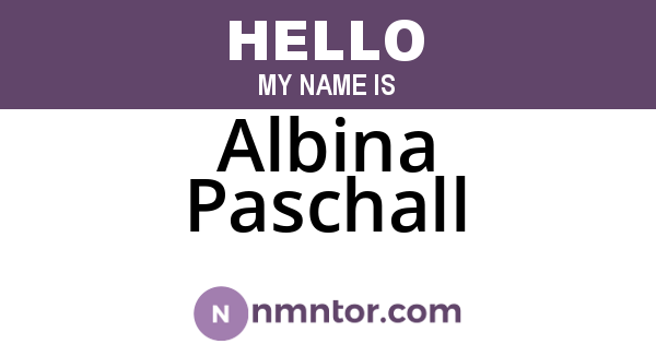 Albina Paschall