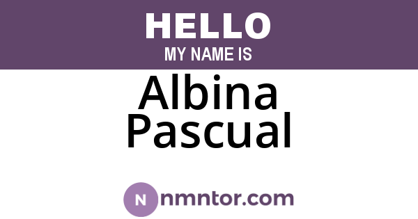 Albina Pascual