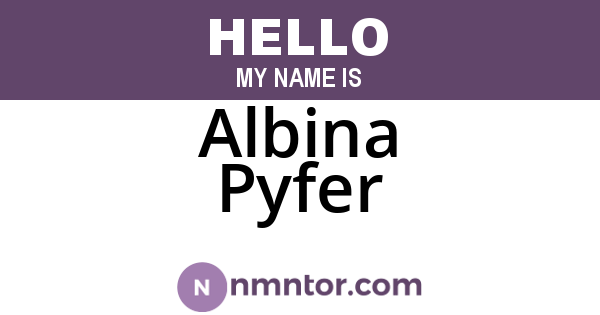 Albina Pyfer