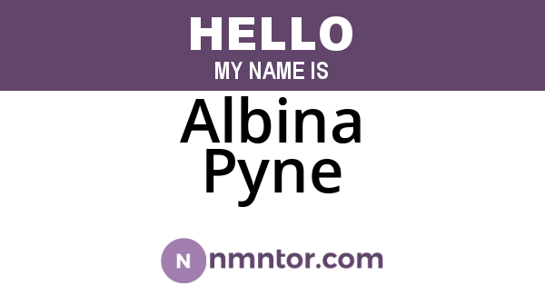 Albina Pyne