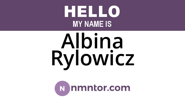 Albina Rylowicz