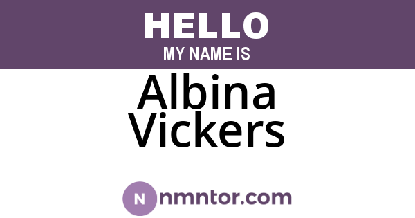 Albina Vickers