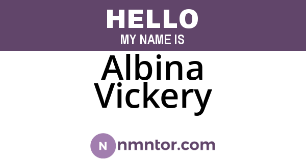 Albina Vickery