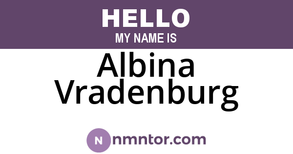 Albina Vradenburg