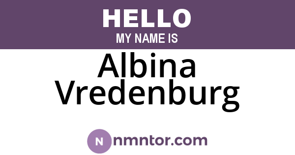 Albina Vredenburg
