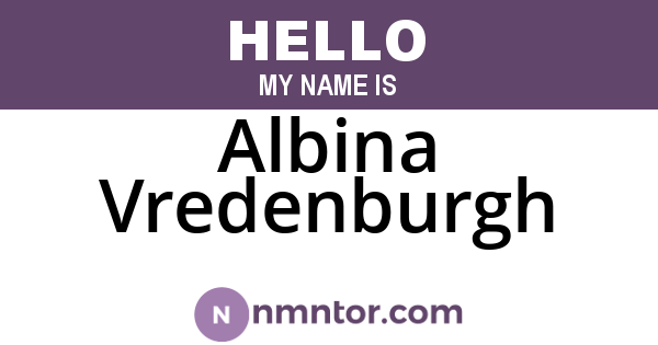 Albina Vredenburgh