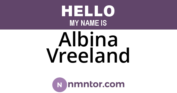 Albina Vreeland
