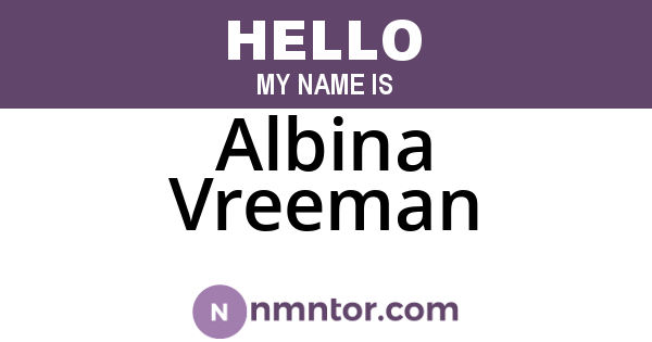 Albina Vreeman