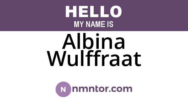 Albina Wulffraat