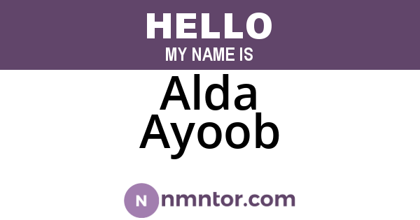 Alda Ayoob