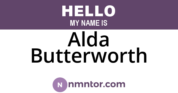 Alda Butterworth