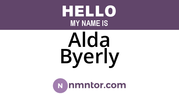 Alda Byerly