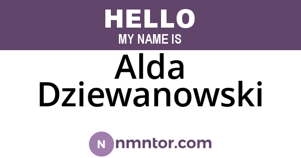 Alda Dziewanowski