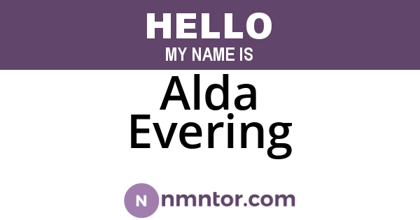 Alda Evering