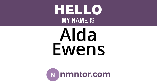 Alda Ewens