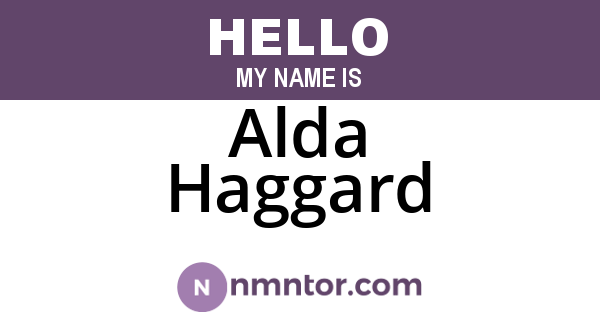 Alda Haggard