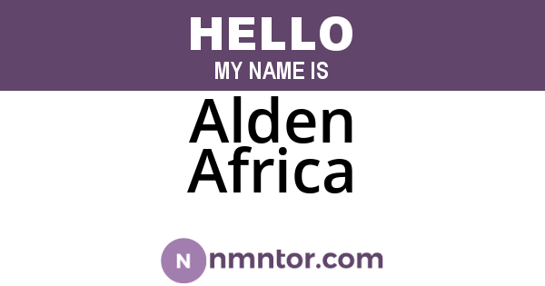 Alden Africa