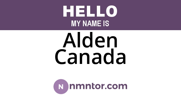 Alden Canada