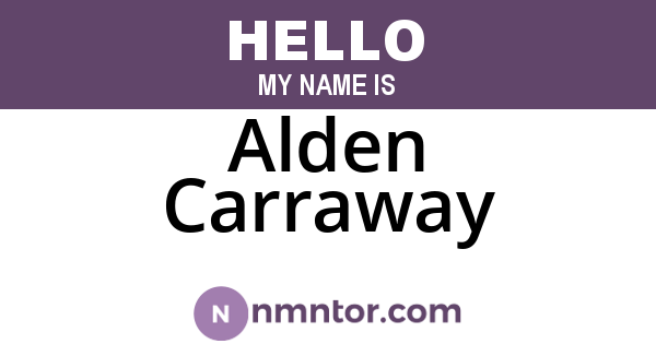 Alden Carraway