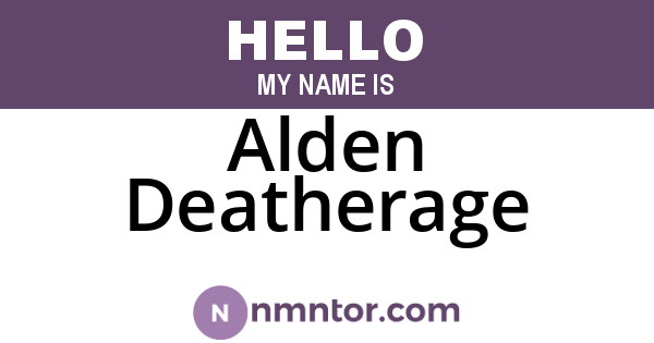 Alden Deatherage