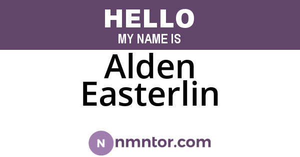 Alden Easterlin