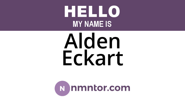 Alden Eckart