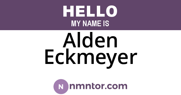 Alden Eckmeyer