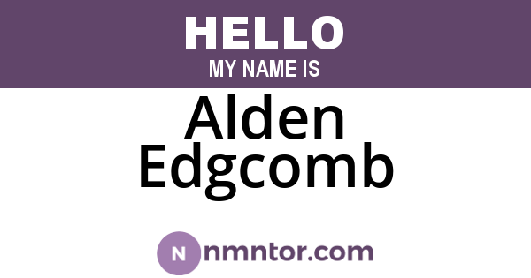 Alden Edgcomb