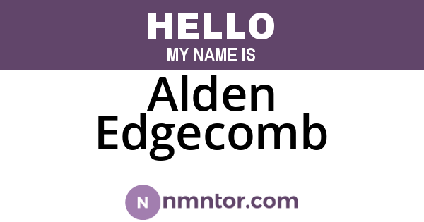 Alden Edgecomb