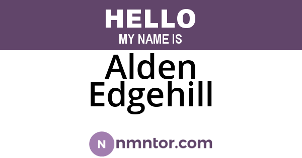 Alden Edgehill