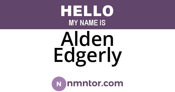 Alden Edgerly