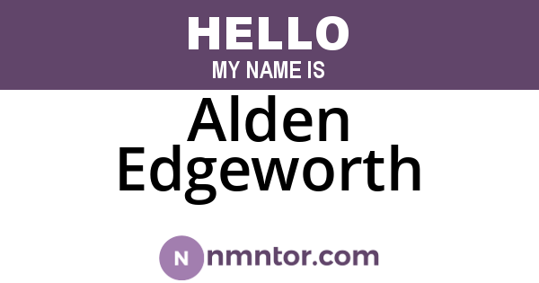 Alden Edgeworth