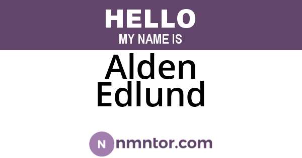 Alden Edlund