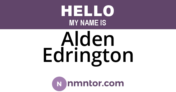 Alden Edrington