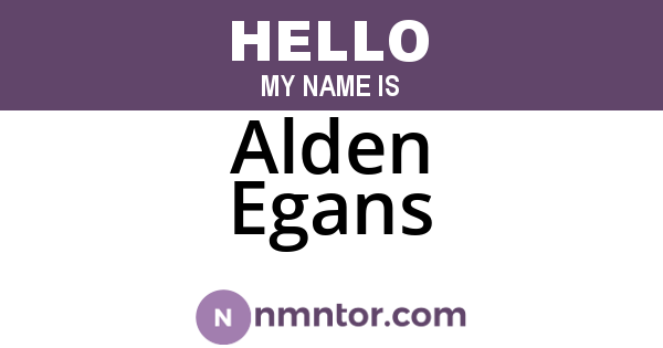 Alden Egans