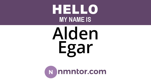 Alden Egar
