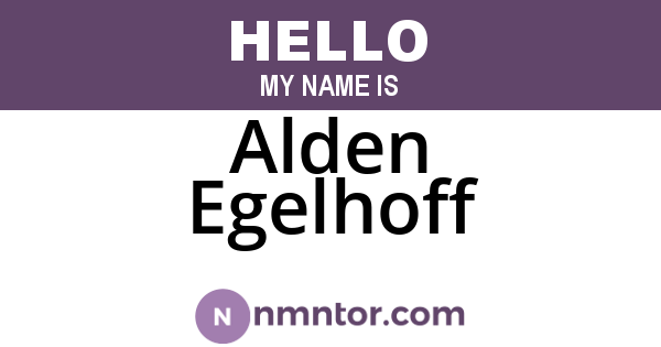 Alden Egelhoff