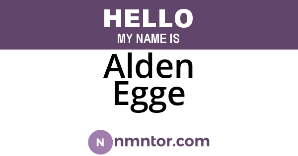 Alden Egge
