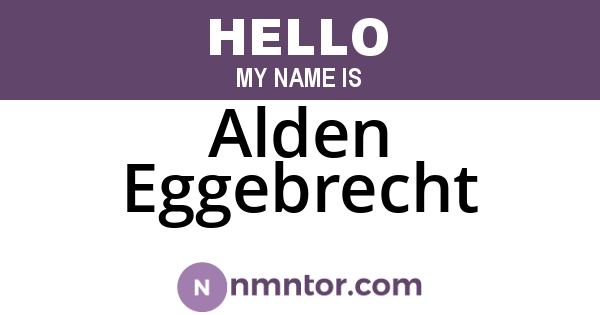 Alden Eggebrecht