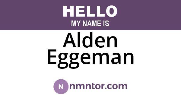 Alden Eggeman